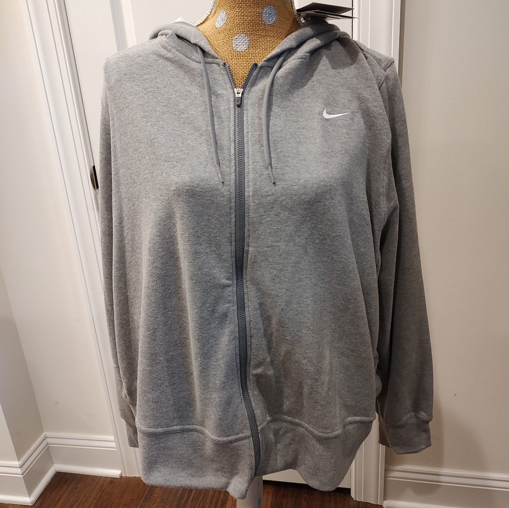 Women's Nike lightweight hoodie. Plus size 2X. New with tags. Heather grey.